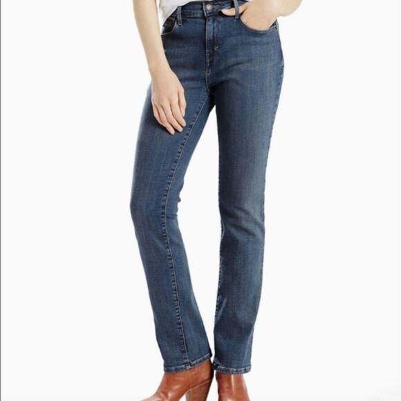 Levi's Size 16 505 Straight Leg Jeans 33x32 Mid Rise Stretch Blue Wash - Picture 2 of 12